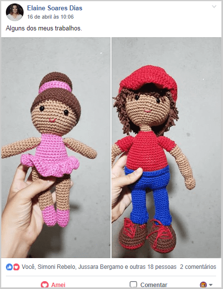 amigurumi de menino e menina